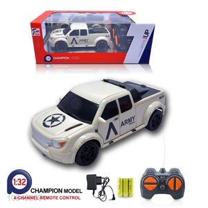 Promotional custom 1:32 4 ways r/c military pickup truck w/ batteries