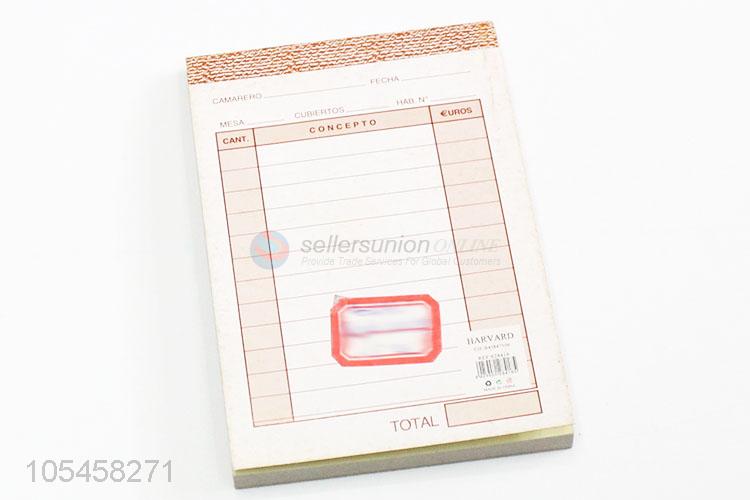 Professional suppliers restaurant carbonless copy paper receipt record book