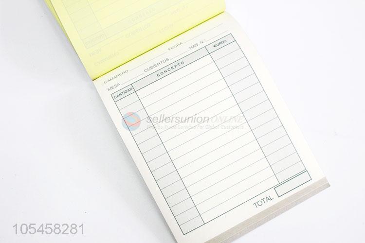 Cheap restaurant carbonless copy paper receipt record book