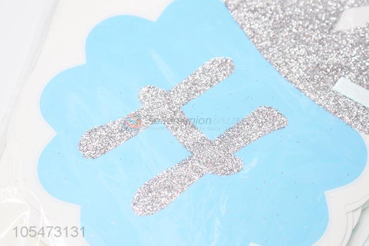 Top manufacturer glitter crowns birthday party string flag paper bunting