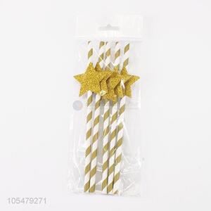 New Arrival Glitter Powder Star Paper Straw Fashion Straw