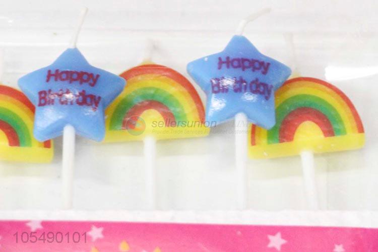 Direct Factory Stars and Rainbow Happy Birthday Candles