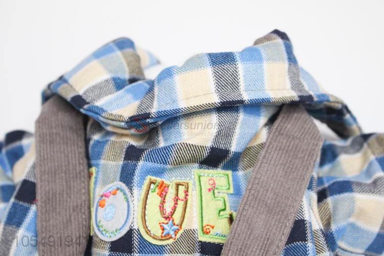 Cute Design Add Wool Plaid Shirt Suspender Trousers Pet Clothes