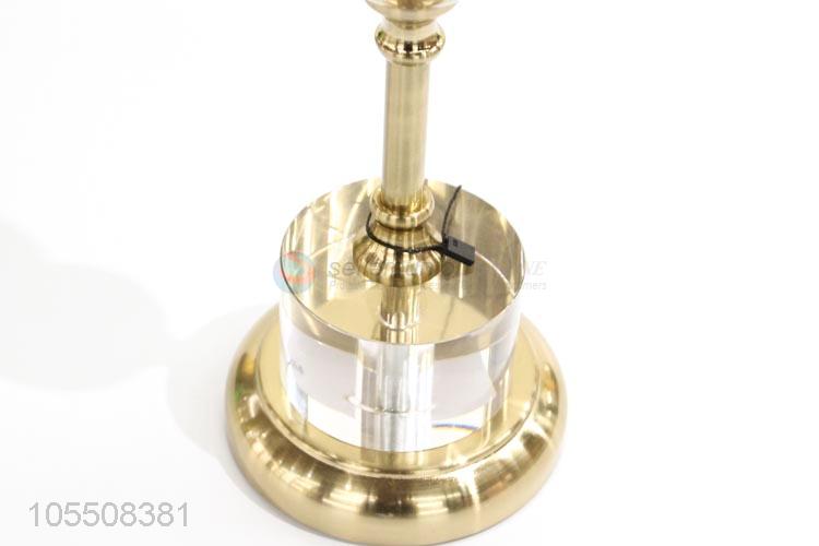 Superior quality home decor golen iron candlestick crystal candlestick