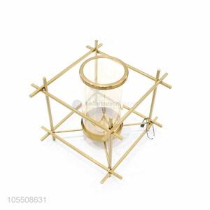 Manufacturer custom modern indoor decor golden metal candle holder