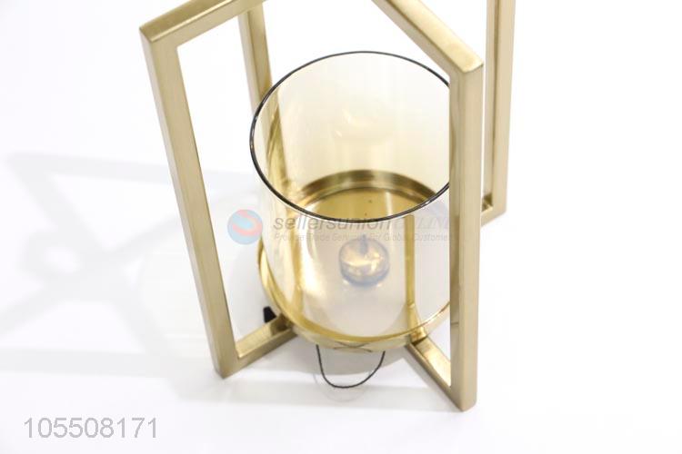 Factory sales modern indoor decor golden metal candle holder