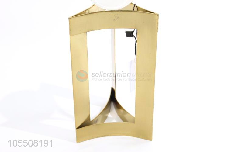 Low price golden iron furnishing article with crystal ball