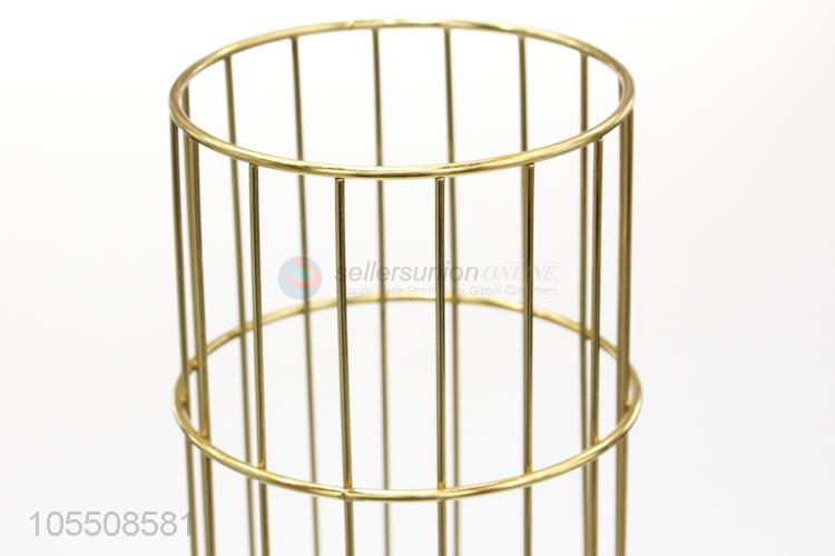 Good quality home decorative golden iron wire flower vase