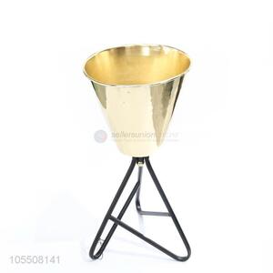 High quality promotional golden metal iron vase for home decor