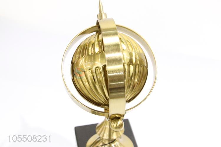 Professional suppliers golden iron decor crafts with rotatable ball