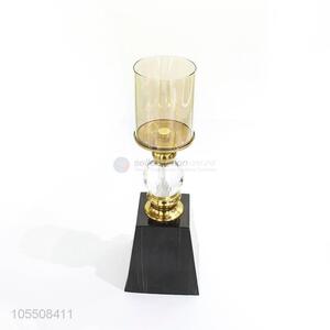 China factory golden iron candlestick crystal candle holder