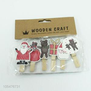 Custom Christmas Series 6 Pieces Wooden Clip