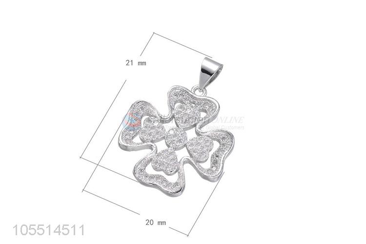 Wholesale Heart Cross Diamond Necklace Pendant Fashion DIY Accessories