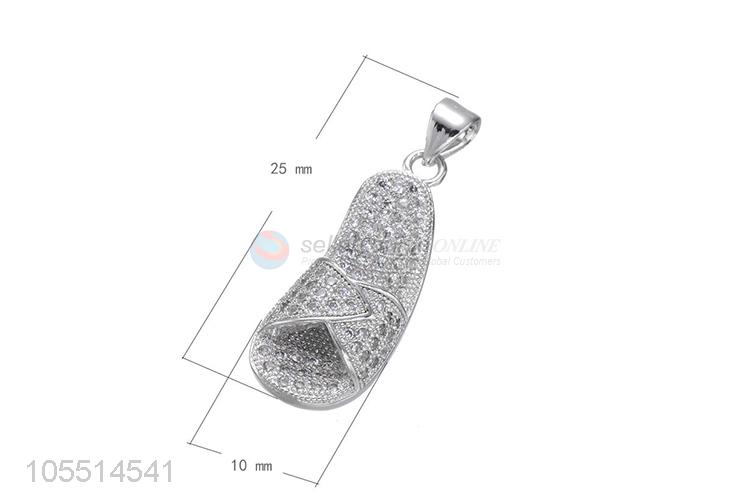 Custom Slipper Shape Diamond Jewelry Pendant DIY Necklace Pendant