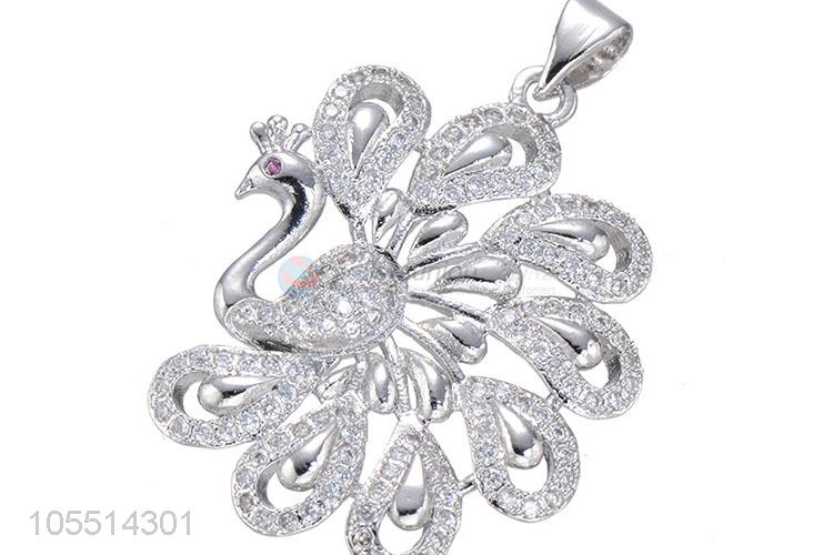 Best Quality Peacock Shape Diamond Pendant DIY Necklace Pendant