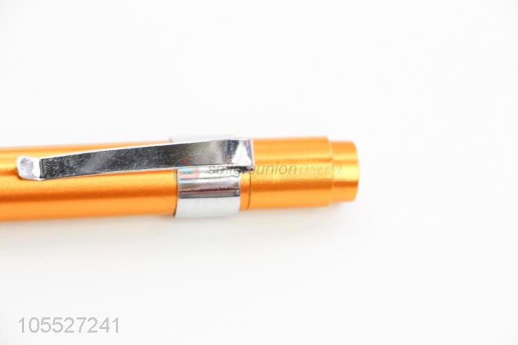 Cheap popular golden pen shape aluminum alloy flashlight