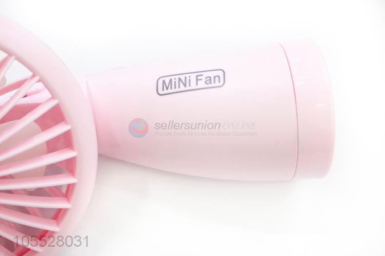 Factory Price Girl Pink Mini Hand-held Fan with USB Charging