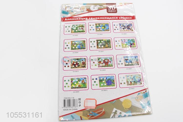 Hot Sale 3D EVA Mosaic Collage Toy DIY Puzzle Sticker