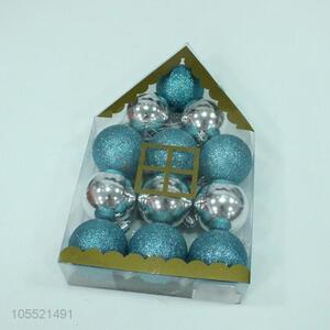 Good sale 12pcs Christmas ornaments plastic glitter balls