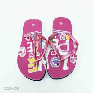 Hot selling ladies summer oudoor flip flops with letters printing