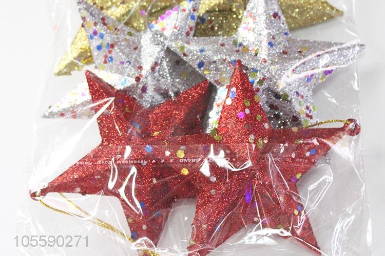 New Style Plastic Christmas Star Christmas Tree Hanging Ornament