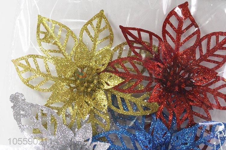 Wholesale Plastic Christmas Flower Decorative Ornament
