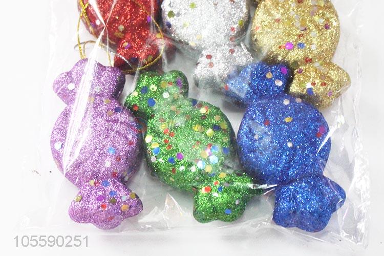 Fashion Colorful Candy Shape Christmas Hanging Ornament Plastic Decoration