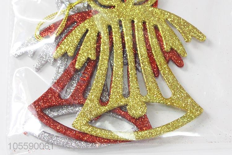 Delicate Design Plastic Bell Shape Christmas Ornament Hanging Decoration