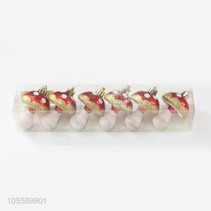 Custom Plastic Mushroom Shape Christmas Decoration Ornament