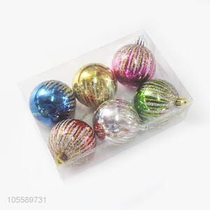 Custom Plastic Christmas Ball Colorful Christmas Tree Ornament