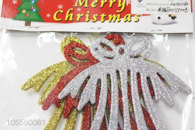 Delicate Design Plastic Bell Shape Christmas Ornament Hanging Decoration
