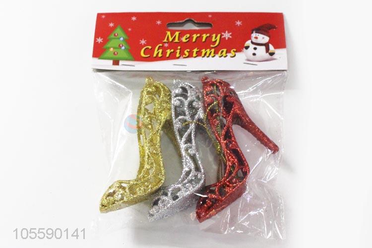 Good Quality Plastic High-Heeled Shoes Shape Christmas Ornament