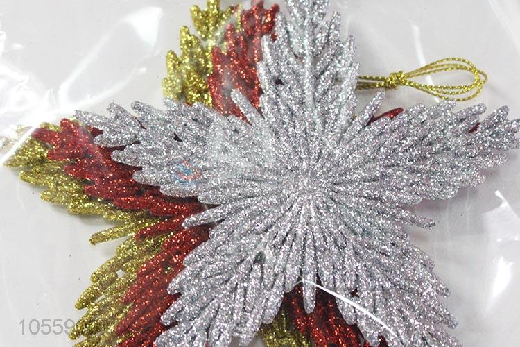 Best Selling Colorful Christmas Star Plastic Christmas Ornament