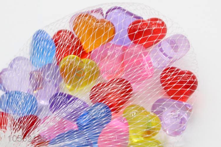 Cheap and High Quality Colorful Love Shape Acrylic Stone Craft Supplies