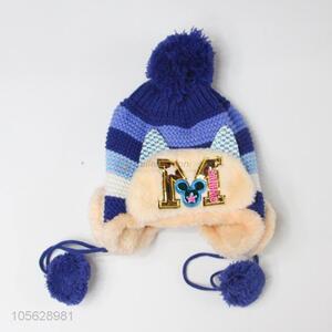 Good Quality Winter Warm Pompon Earmuffs Hat For Boys