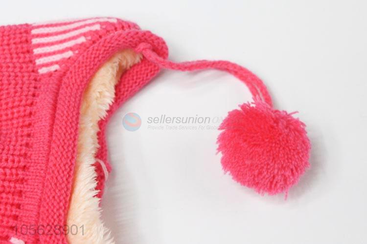 Hot Selling Litter Girls Knitted  Earmuffs Hat