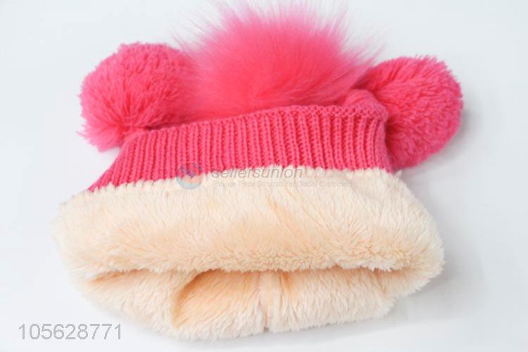 Good Sale Soft Acrylic Earmuffs Hat For Litter Girls