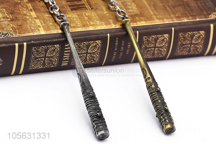 Unique Design Baseball Bat Shape Zinc Alloy Key Chain