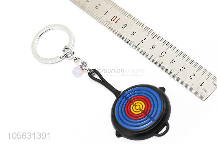 High Quality Mini Bullseye Pattern Pan Model Zinc Alloy Key Chain