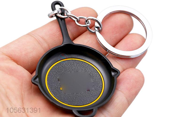 High Quality Mini Bullseye Pattern Pan Model Zinc Alloy Key Chain