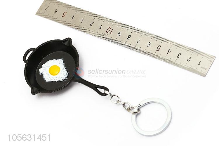 New Arrival Pan Fried Egg Shape Zinc Alloy Key Chain