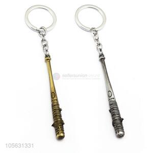 Unique Design Baseball Bat Shape Zinc Alloy Key Chain