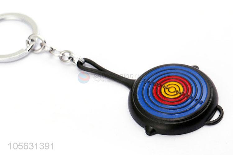 High Quality Mini Bullseye Pattern Pan Model Zinc Alloy Key Chain