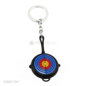 High Quality Mini Bullseye Pattern Pan Model Zinc Alloy Key Chain