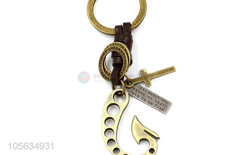 China manufacturer vintage alloy key chain matte key ring for men