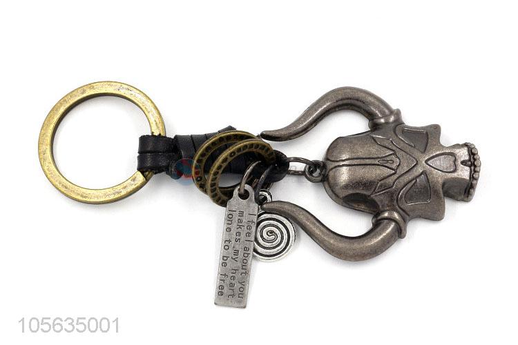 Popular retro punk matte alloy key ring key holder for men