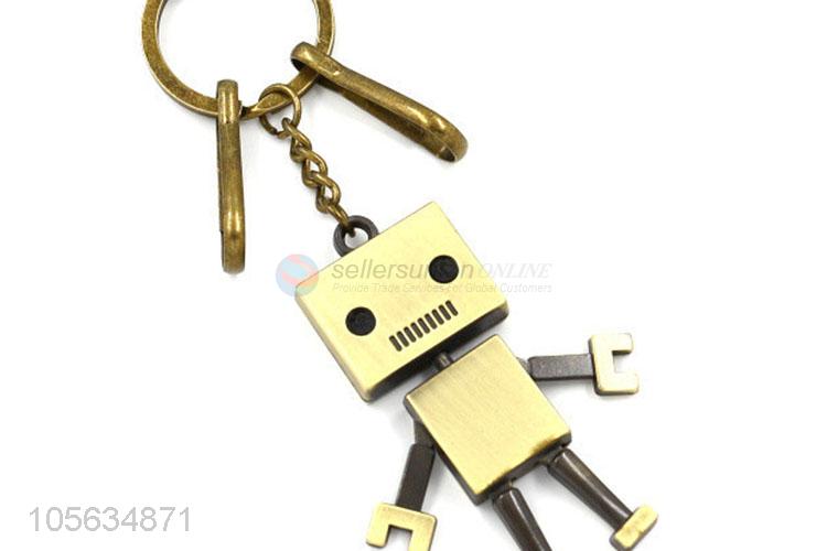 China maker men vintage matte zinc alloy robot shape key ring key chain