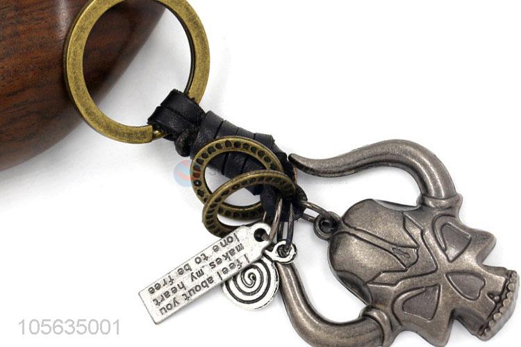 Popular retro punk matte alloy key ring key holder for men