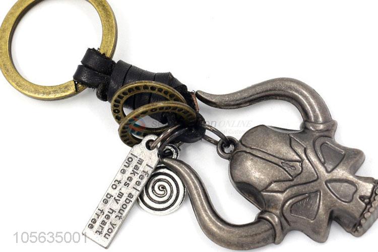 Popular retro punk matte alloy key ring key holder for men