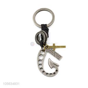 China manufacturer vintage alloy key chain matte key ring for men